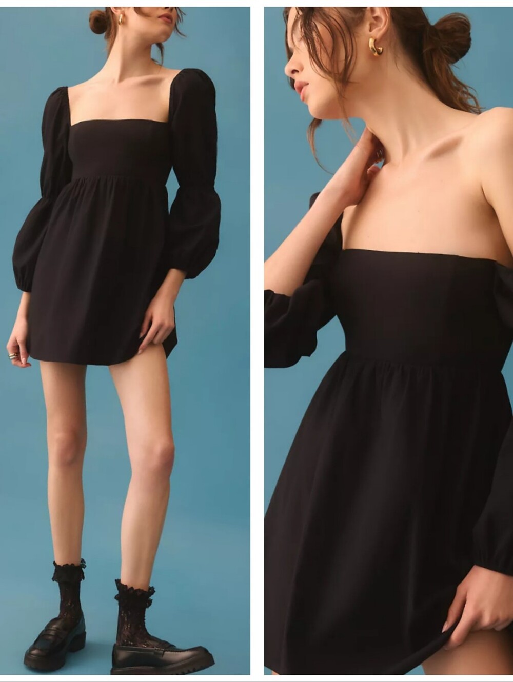 Reformation Michaela Mini Dress Black Size 6 Edgy Feminine Elevated Basic